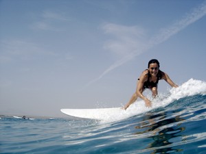 Sonja Surfing Famara