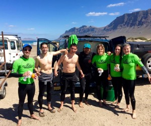 Volcano surf course in famara